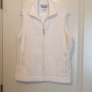 White fleece vest